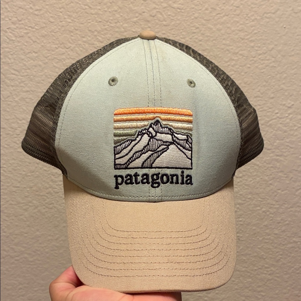 Patagonia Beige and Gray Trucker Hat